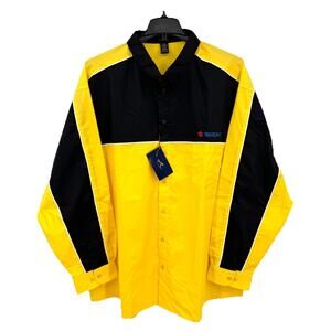 Ash City Suzuki Logo Button Up Work Shirt Long Sleeve Yellow/Black Men’s 3XL